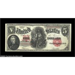 Fr. 91 $5 1907 Legal Tender Gem New. Deep original embossing and incredibly broad margins for the ty