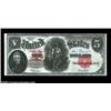 Image 1 : Fr. 91 $5 1907 Legal Tender Choice New. A fresh, bright Gem in every respect but for the top margin,