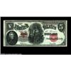 Image 1 : Fr. 91 $5 1907 Legal Tender Choice About New. A beautifully bright, strictly original example.  Impo