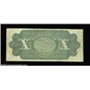 Image 2 : Fr. 95 $10 1863 Legal Tender Fine-Very Fine. Bright colors, decent margins and no flaws highlight th