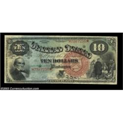 Fr. 96 $10 1869 Legal Tender Fine. Huge margins and exceptional color for the grade. A very nice eve