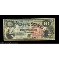 Fr. 96 $10 1869 Legal Tender Fine. Very well margined and with tremendous color for the grade.  Impo