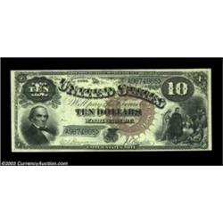 Fr. 108 $10 1880 Legal Tender Choice Very Fine. A stately looking note, with broad margins, excellen