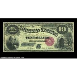 Fr. 113 $10 1880 Legal Tender Fine. The paper surfaces are a bit soft, but the ink colors have held