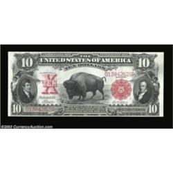 Fr. 118 $10 1901 Legal Tender Choice Extremely Fine. This Bison has a few light signs of circulation