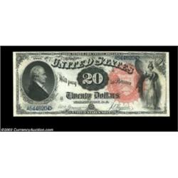 Fr. 137 $20 1880 Legal Tender Choice About New. This handsome type, with its large salmon-pink spike