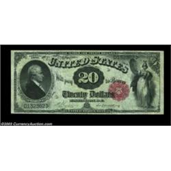 Fr. 145 $20 1880 Legal Tender About Extremely Fine. A perfectly natural note, with broad margins, br