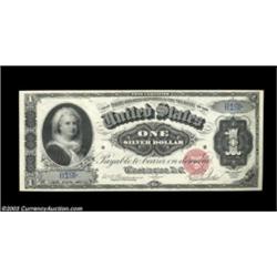 Fr. 215 $1 1886 Silver Certificate Gem New. This two-digit serial number 19 Martha is a lovely compa