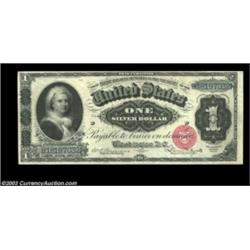 Fr. 216 $1 1886 Silver Certificate Extremely Fine. A nice-looking example of this less frequently se