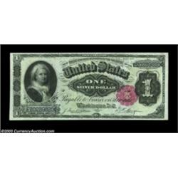 Fr. 223 $1 1891 Silver Certificate Gem New. Hugely margined and perfectly centered on both sides. Th