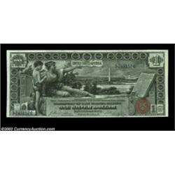 Fr. 224 $1 1896 Silver Certificates Cut Sheet of Four Superb Gem New. A beautiful Cut Sheet of One D