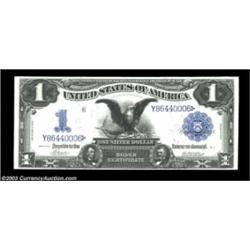 Fr. 230 $1 1899 Silver Certificate Very Choice New. An attractive Black Eagle that falls a bit short