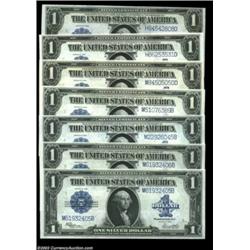 Fr. 237 $1 1923 Silver Certificate Gem New. Seven lovely notes, including a consecutive pair. All ar