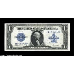 Fr. 237 $1 1923 Silver Certificate Star Note Choice New. A near-Gem example of this common Star, wit