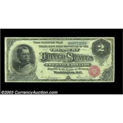 Fr. 241 $2 1886 Silver Certificate Gem New. A much tougher Hancock Deuce, with fewer than 70 example