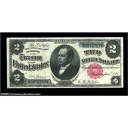 Fr. 245 $2 1891 Silver Certificate Choice Extremely Fine. A three-fold, problem-free Windom with bro