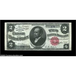 Fr. 245 $2 1891 Silver Certificate Choice Extremely Fine. This Windom Silver Certificate bears the s