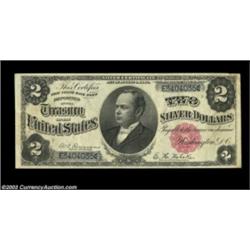 Fr. 245 $2 1891 Silver Certificate Very Fine-Extremely Fine. A well margined, bright and attractive