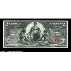 Fr. 247 $2 1896 Silver Certificate Choice Extremely Fine. A broadly margined, beautifully bright, or