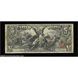 Fr. 268 $5 1896 Silver Certificate Very Good-Fine. Heavily circulated to be sure, but totally proble