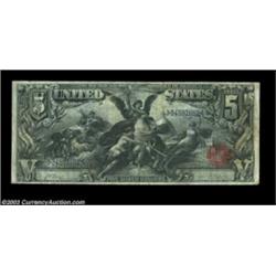Fr. 270 $5 1896 Silver Certificate Fine-Very Fine. Another solid, problem-free note from the Hubbard