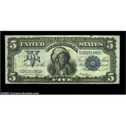 Fr. 273 $5 1899 Silver Certificate Fine-Very Fine. A solid Chief with no problems save for a spot in