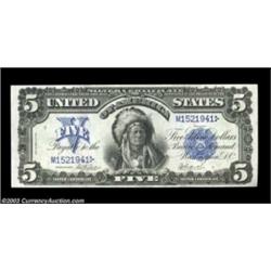 Fr. 277 $5 1899 Silver Certificate Gem New. A gorgeous Chief, with broad, even margins, bright, flas