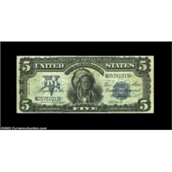 Fr. 277 $5 1899 Silver Certificate Very Fine. A strictly original, problem-free Chief with natural s