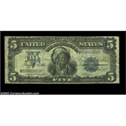 Fr. 278 $5 1899 Silver Certificate Fine. Very well circulated but totally problem free.  Important n