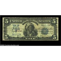 Fr. 279 $5 1899 Silver Certificate Fine. Another evenly circulated problem-free note from the Hubbar
