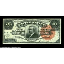 Fr. 293 $10 1886 Silver Certificate Choice Extremely Fine. Three light folds that are barely visible