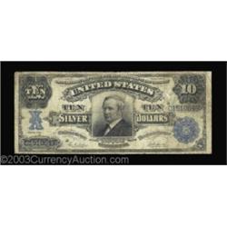 Fr. 304 $10 1908 Silver Certificate Fine. Well circulated but problem free, with decent color remain
