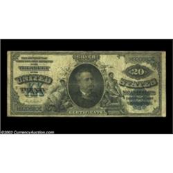 Fr. 321 $20 1891 Silver Certificate Very Good-Fine. Natural, unmolested and problem free. A workhors