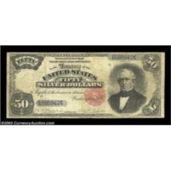 Fr. 332 $50 1891 Silver Certificate Fine. Only about a dozen and a half examples are known of this r