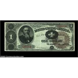 Fr. 347 $1 1890 Treasury Note Extremely Fine. A brightly colored, well centered pretty note from the
