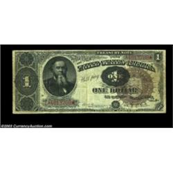Fr. 348 $1 1890 Treasury Note Very Fine. A perfectly natural piece, with excellent color for the gra
