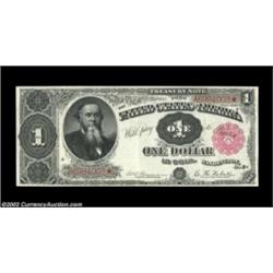 Fr. 349 $1 1890 Treasury Note Extremely Fine. This 1890 Stanton is a nice, solid XF. It's well cente