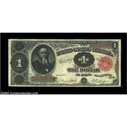 Fr. 351 $1 1891 Treasury Note Choice Very Fine. Fully Extremely Fine from the face, but with a littl