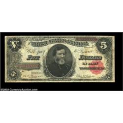 Fr. 364 $5 1891 Treasury Note Fine. Well circulated but problem free, with solid edges and no distra