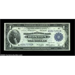 Fr. 709 $1 1918 Federal Reserve Bank Note Choice About New. A broadly margined Ace with original pap