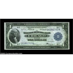 Fr. 729 $1 1918 Federal Reserve Bank Note Gem New. Bold original embossing is easily seen on this Ch