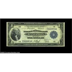 Fr. 735 $1 1918 Federal Reserve Bank Note About New. This is the only truly rare number of One Dolla