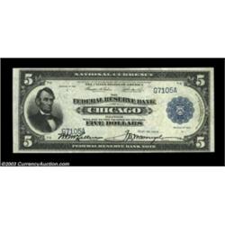 Fr. 793 $5 1915 Federal Reserve Bank Note About New. A beautiful note, with extremely bold signature