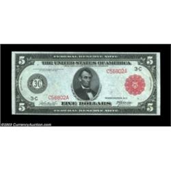 Fr. 834a $5 1914 Red Seal Gem New. Utterly fresh and fully original, with easily seen embossing, bro