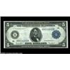 Image 1 : Fr. 847a $5 1914 Federal Reserve Note Choice Extremely Fine. Essentially an uncirculated note with a