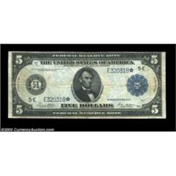 Fr. 863a $5 1914 Federal Reserve Note Very Fine. This new note to the census raises the total of Sta