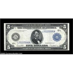 Fr. 891a $5 1914 Federal Reserve Note Extremely Fine. Bright and original.  Important notice: Herita