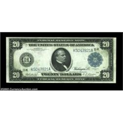 Fr. 1006 $20 1914 Federal Reserve Note Very Choice New. A near-Gem example of this Burke-Houston sig