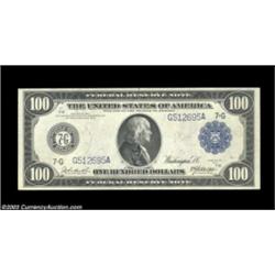 Fr. 1108 $100 1914 Federal Reserve Note Choice About New. Only a single light center fold takes this