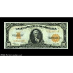 Fr. 1173 $10 1922 Gold Certificate Very Choice New. A near-Gem example, with perfectly original surf